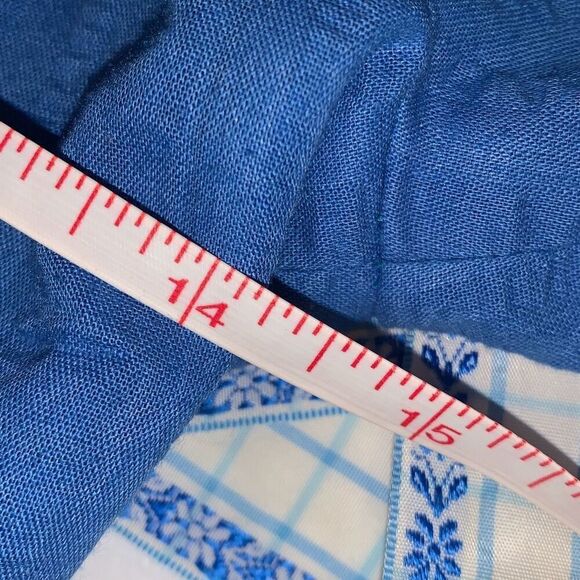 Vintage Blue Regency Handmade Puff Sleeve Empire Waist Maxi Dress Size XS - Picture 14 of 16